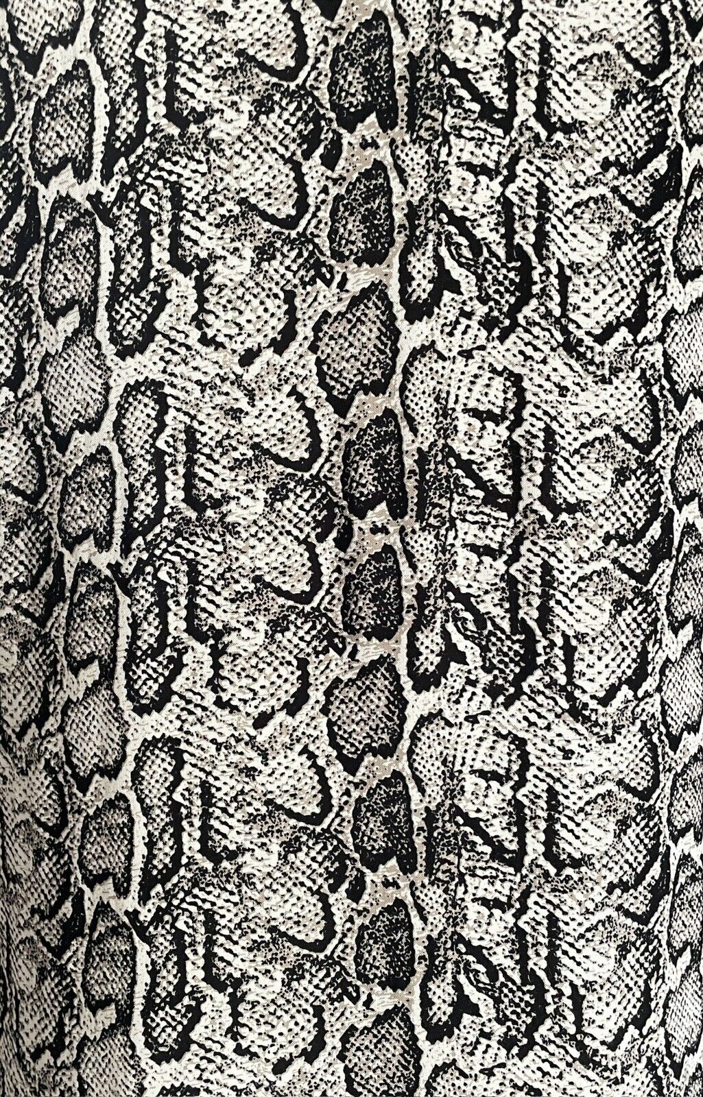 YOURBAN Shift Dress Black White Grey Taupe Python Snake Print Size M Collar