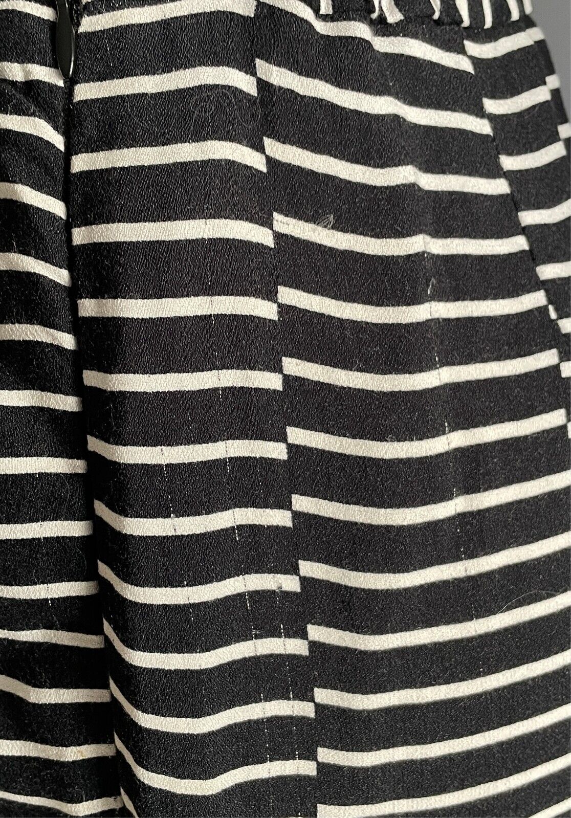 PRINCIPLES by BEN de LISI Black & White Stripe Pants Size 14 Straight Wide Leg