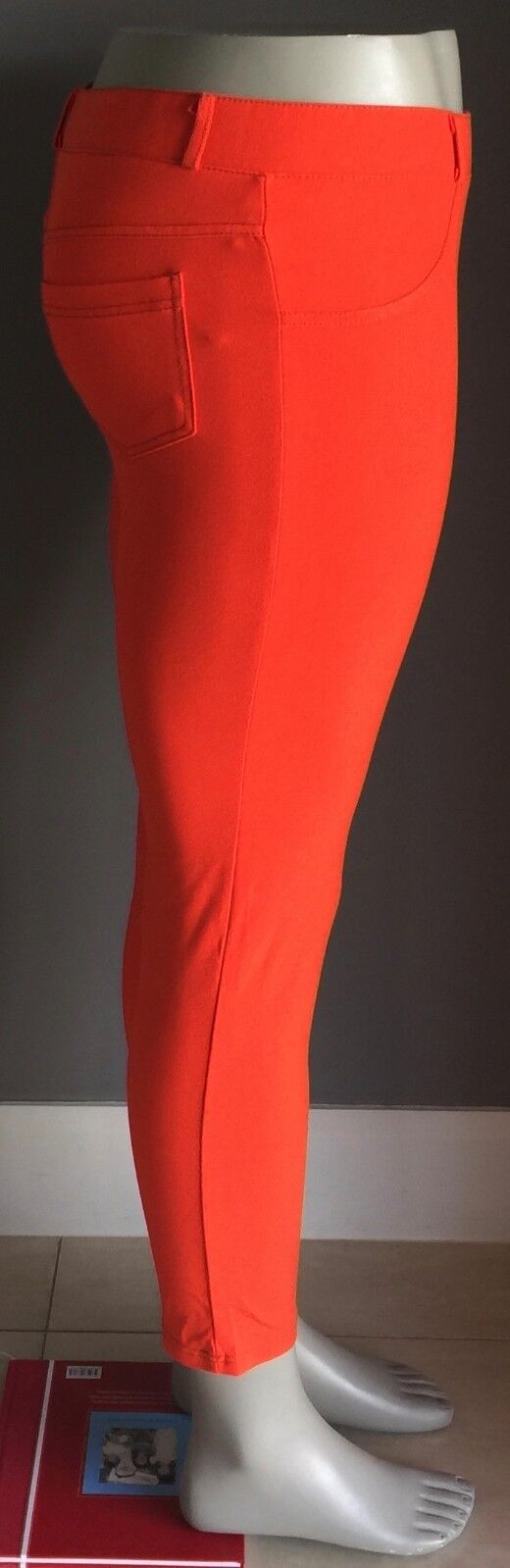 SUITE BOUTIQUE Treggings Bright Orange Stretch Tights Pants Ladies Size 14 NEW