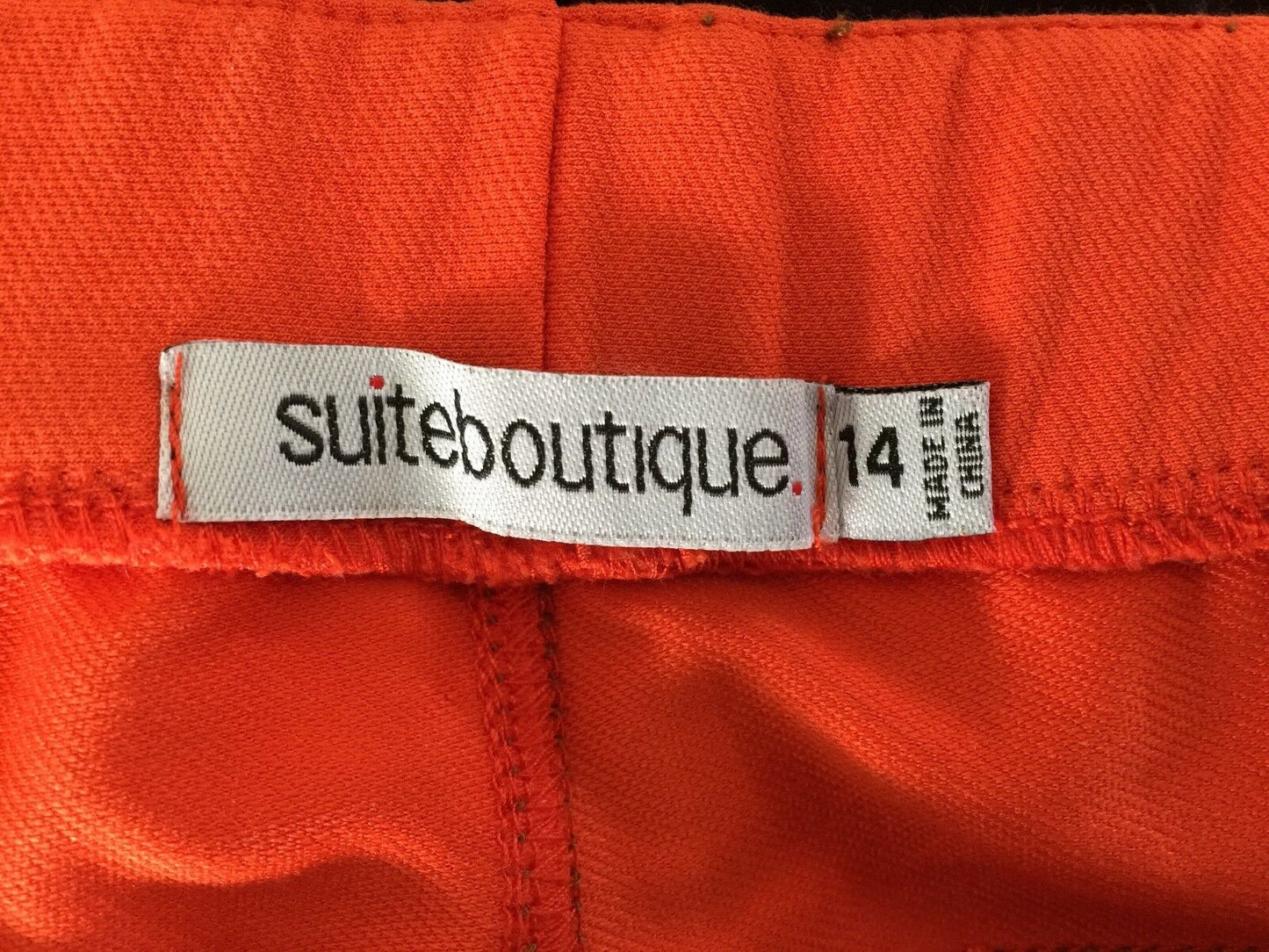 SUITE BOUTIQUE Treggings Bright Orange Stretch Tights Pants Ladies Size 14 NEW