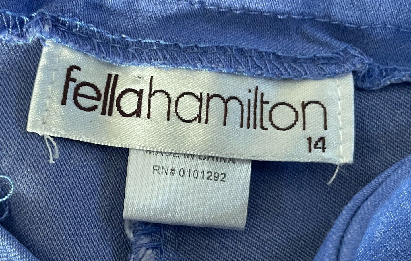 FELLA HAMILTON Capri Pants Cornflower Blue Stretch Pull On Cropped Size 14