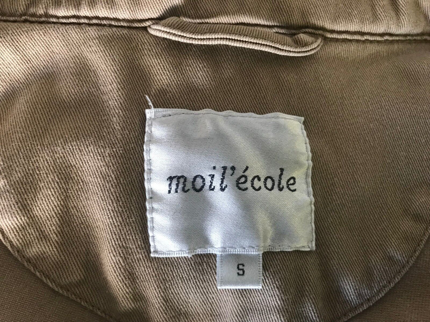 MOI L'école Jacket Coat Hooded Anorak Caramel Winter Utility Ladies Size S 10