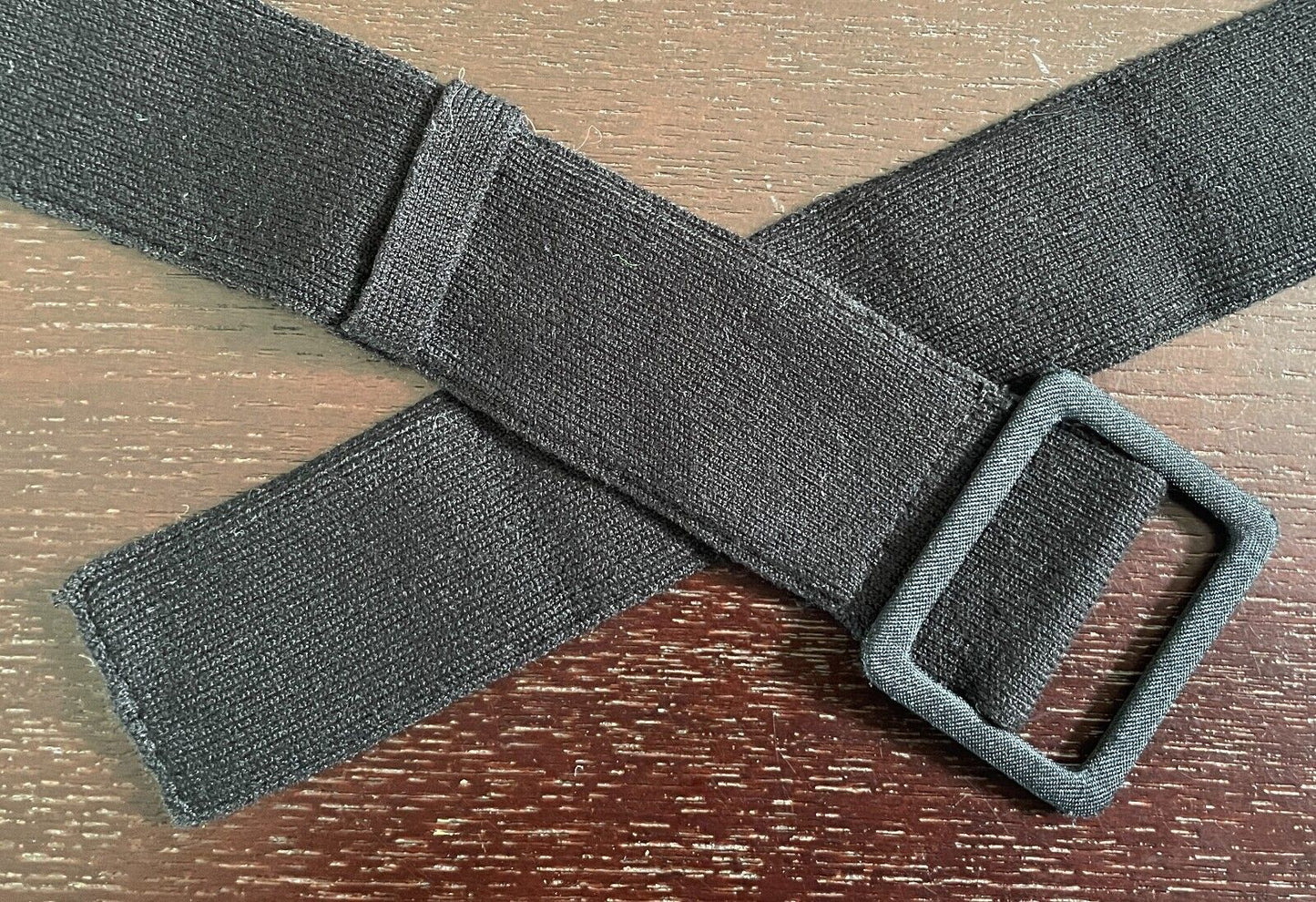 Belt Black Fabric With Slide Through Self Covered Buckle 3.5cm Wide x 97cm Long