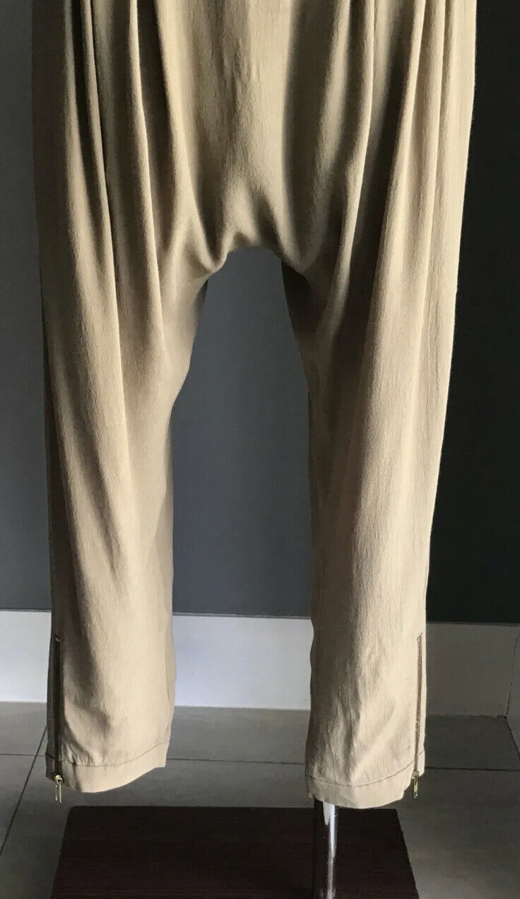 BARDOT Pants Light Khaki Drop Crotch 7/8 Length Trousers Ladies Size 10