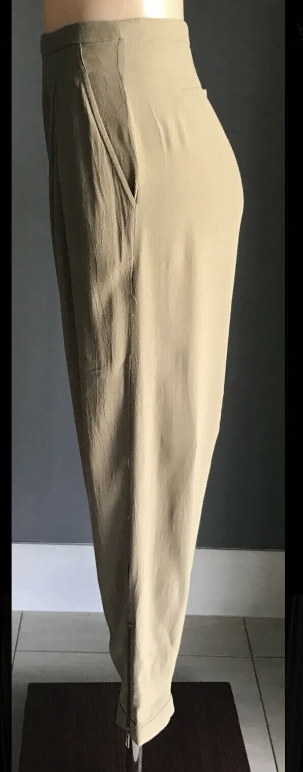 BARDOT Pants Light Khaki Drop Crotch 7/8 Length Trousers Ladies Size 10