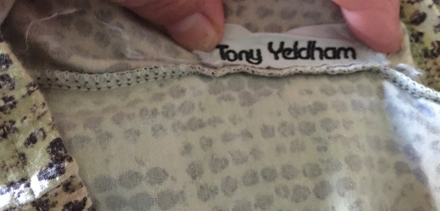TONY YELDHAM Python Print Stretch Leggings Pants Size S 8 - 10 Unique Designer