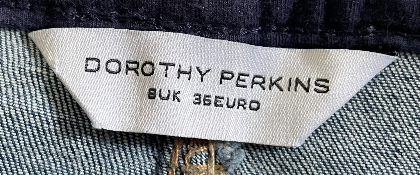 DOROTHY PERKINS Maternity Denim Cropped Length Elastic Waist Jeans Size 8 10