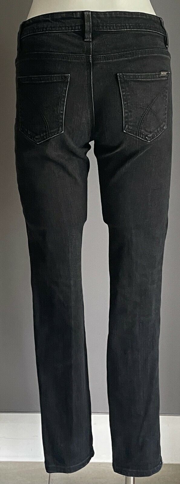WITCHERY Denim Jeans Black Distressed with Rips Skinny Leg Ladies Size 8