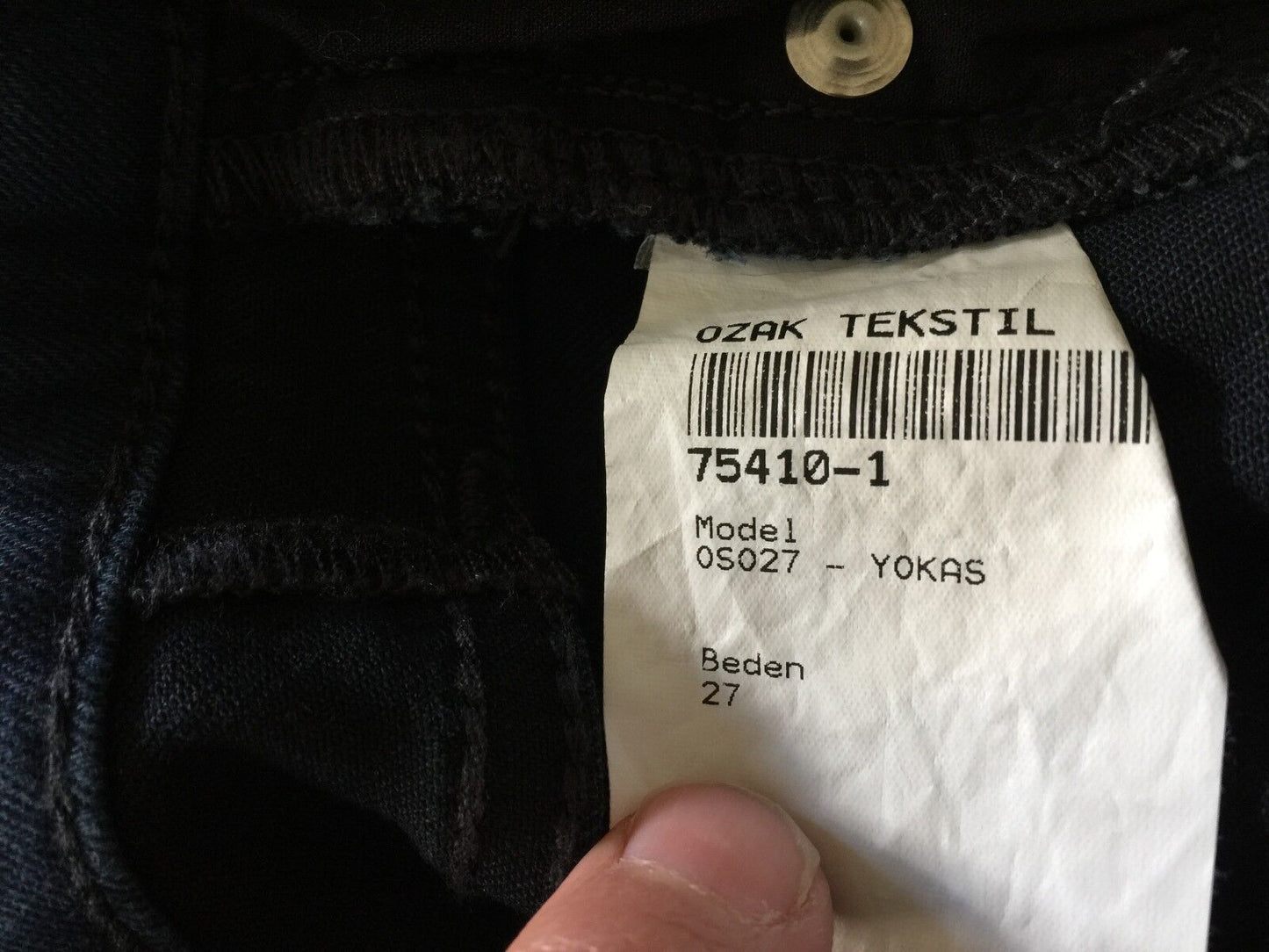 OZAK TEKSTIL Skinny Leg Size 8 10 Jeans Indigo Blue Denim Stretch Ladies 27 in