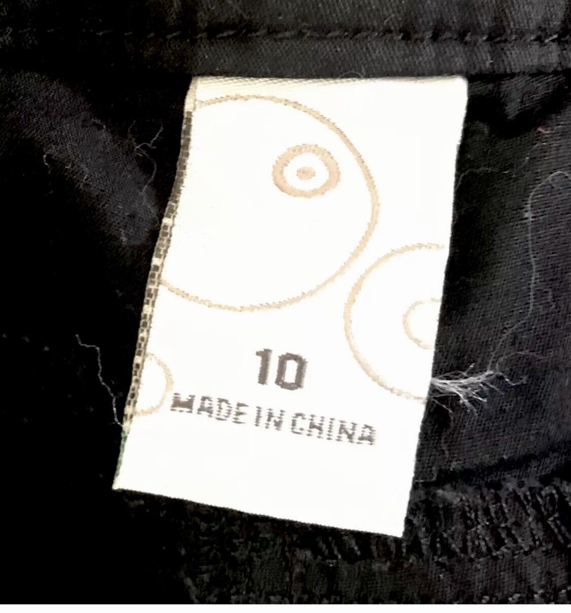 TARGET Shorts Black Cuff Hem Elastic Waist Ladies Size 10 Short Pants