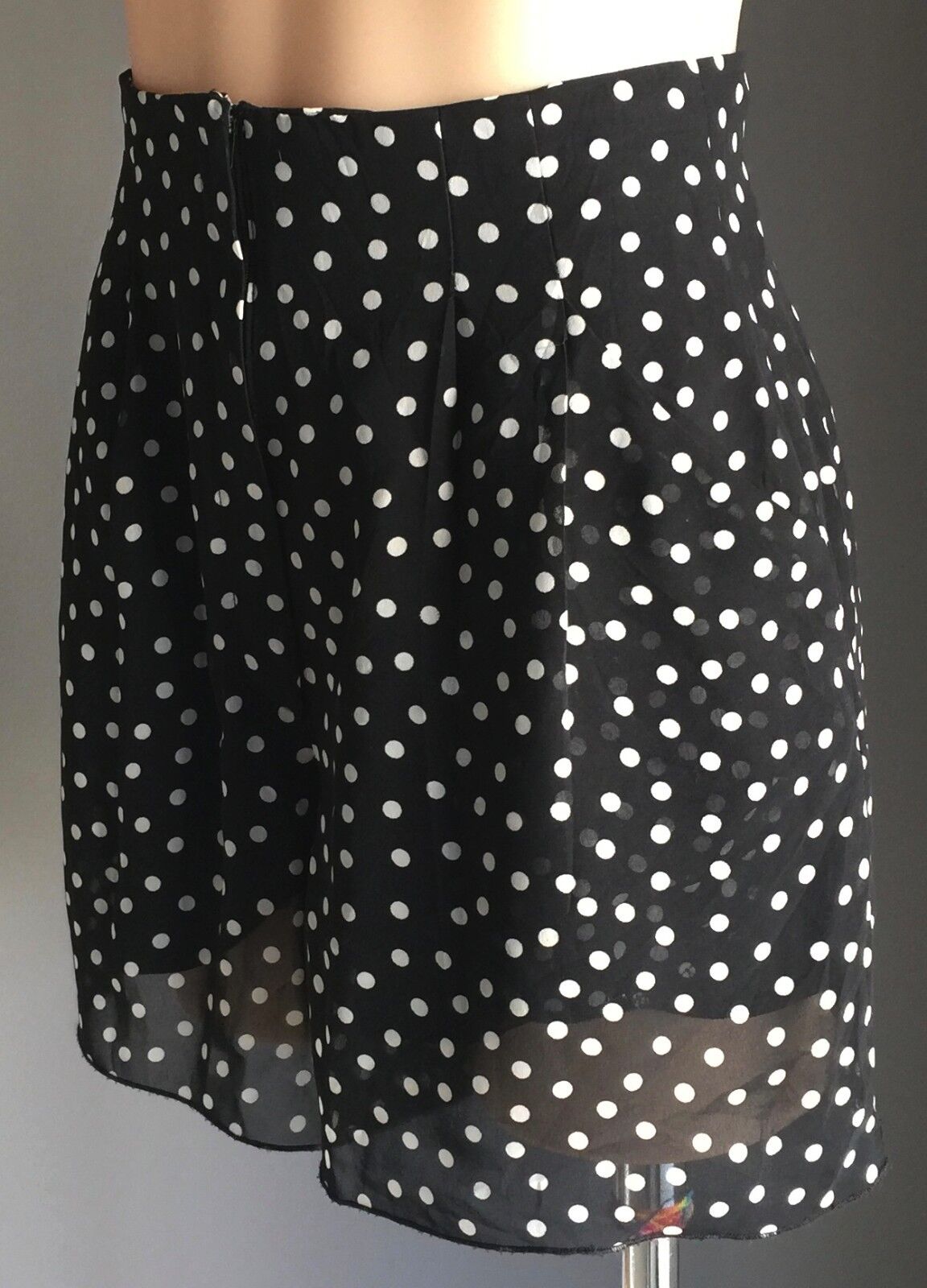 DIAMOND Shorts Black & White Polka Dot High Waist Ladies Size 38 10 Retro Gem