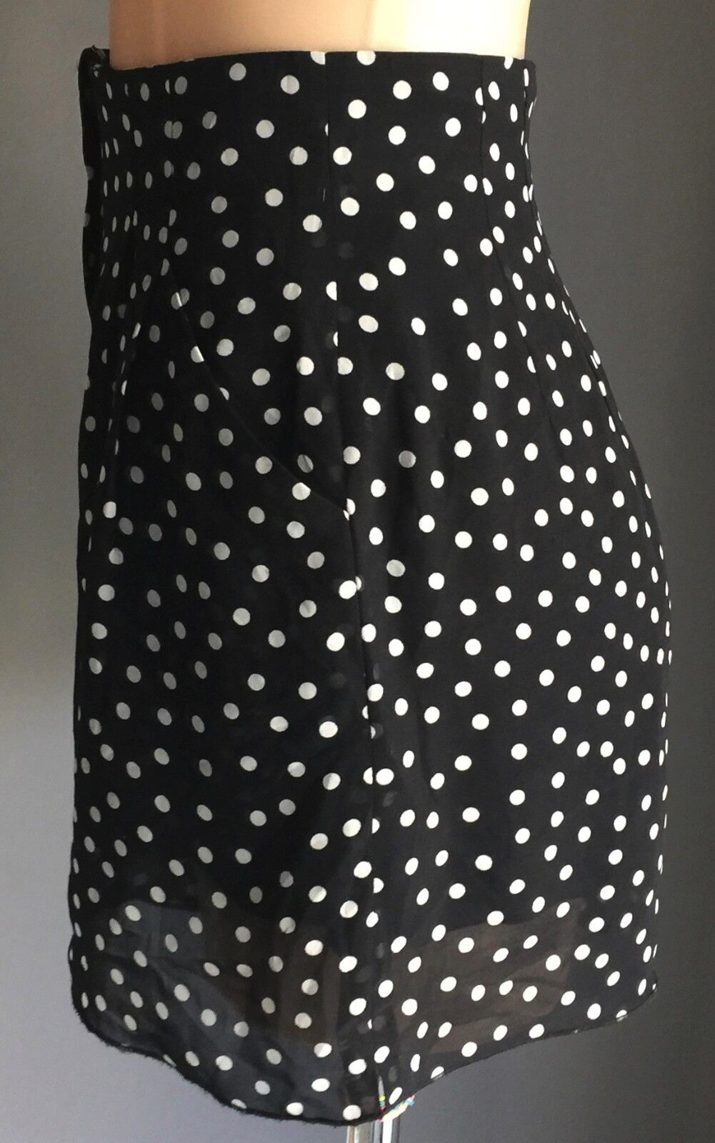 DIAMOND Shorts Black & White Polka Dot High Waist Ladies Size 38 10 Retro Gem