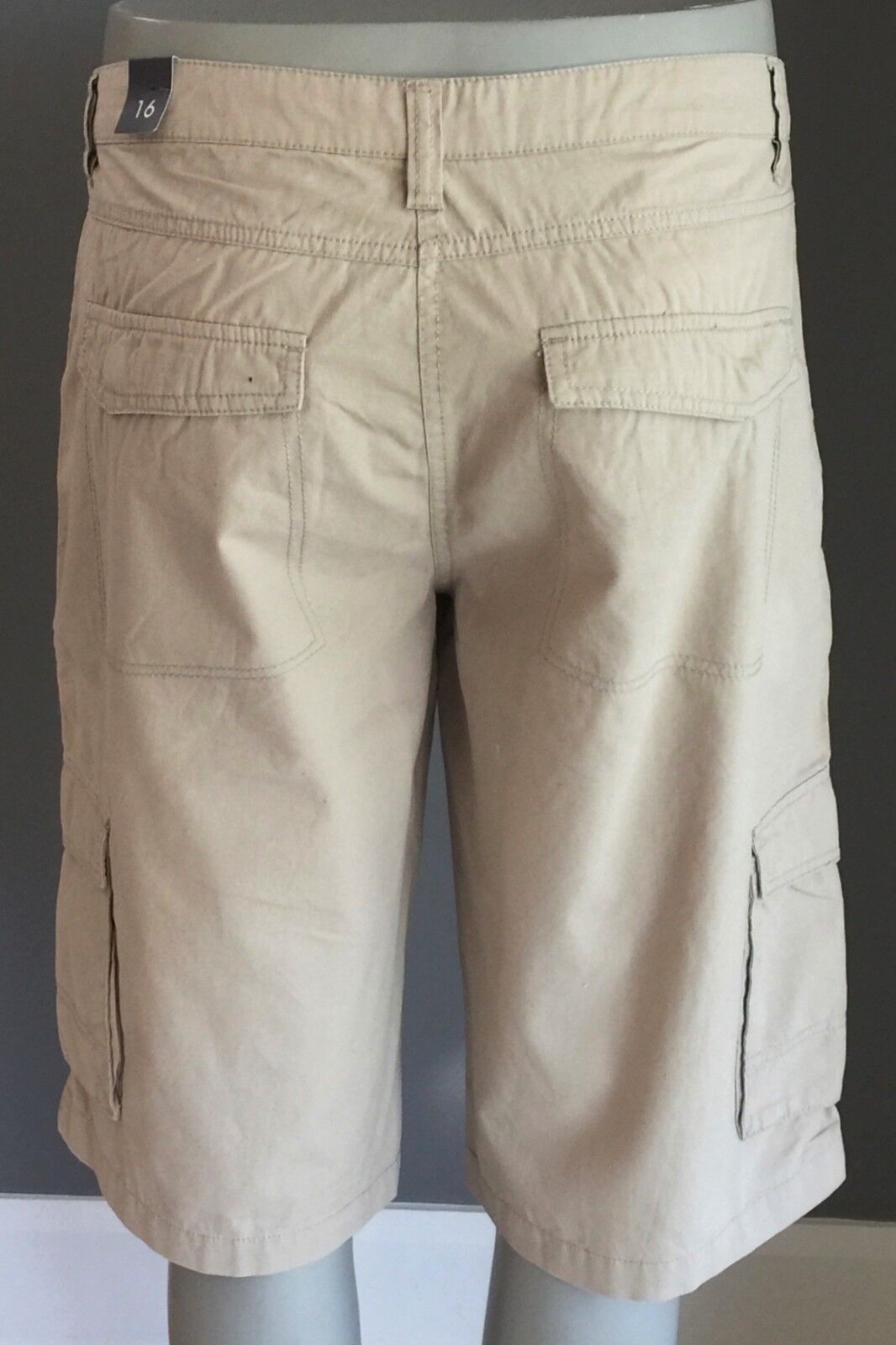 CAPE LIFESTYLE Cargo Shorts Cotton Stone Colour Ladies Size 16 NEW