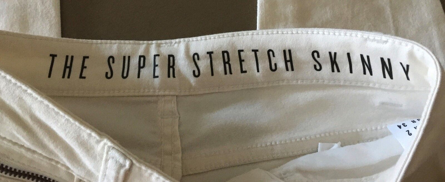 COTTON ON "Super Stretch Skinny" Jeans Off White Denim Ladies Size 6