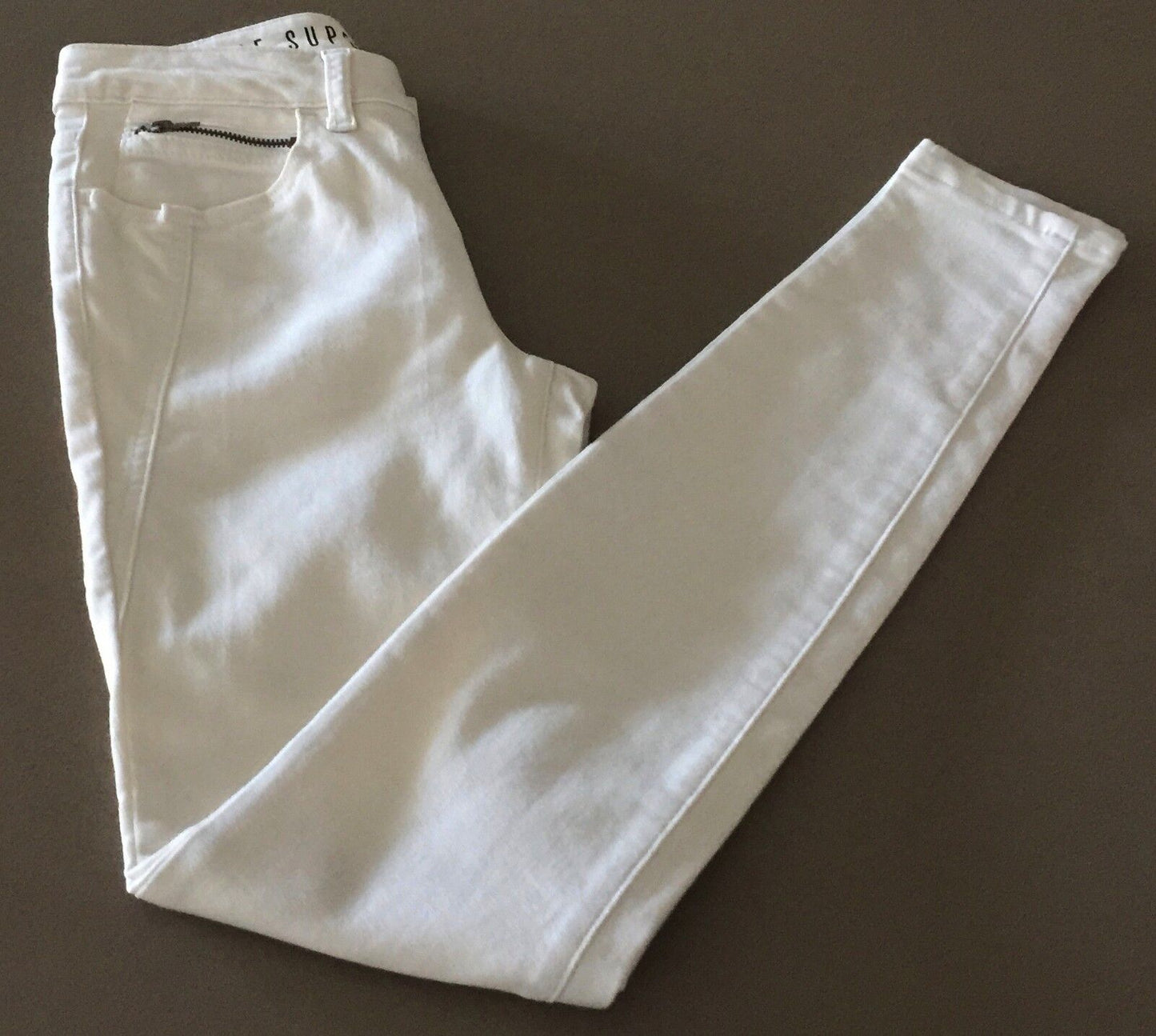 COTTON ON "Super Stretch Skinny" Jeans Off White Denim Ladies Size 6