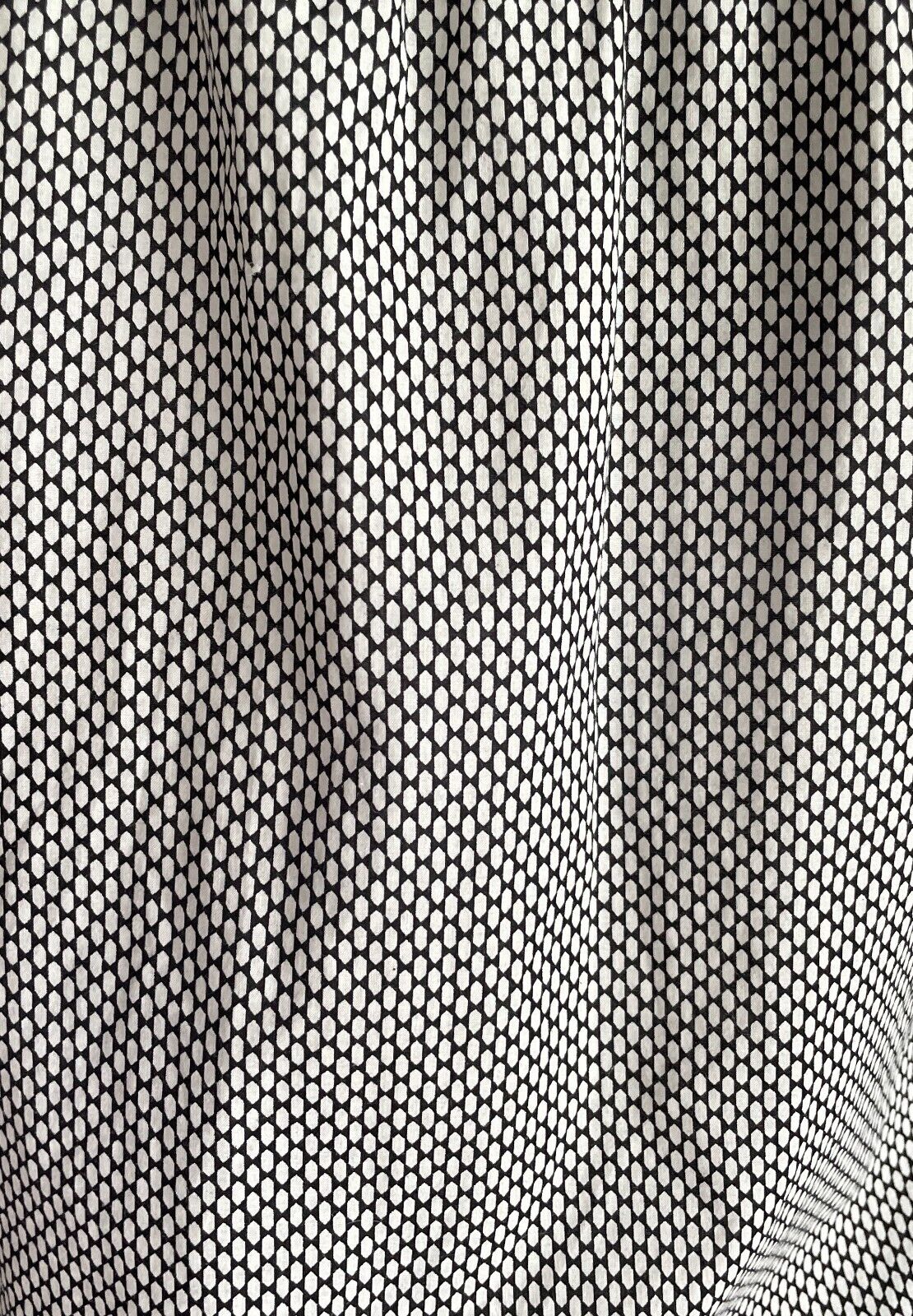 J. CREW Shirt Black White Print Button Up Long Sleeve Cotton Ladies Size 0 AU 8