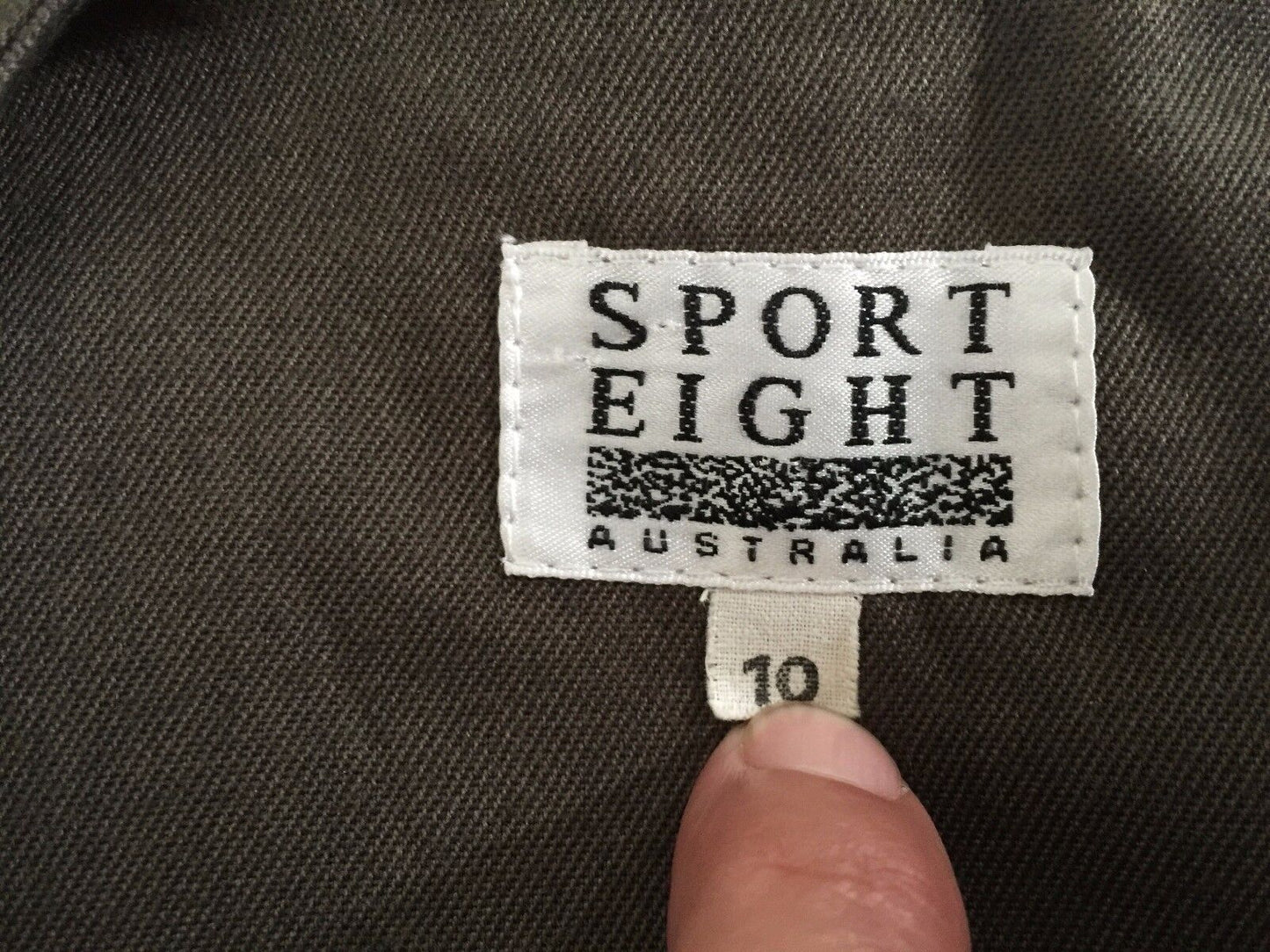 SPORT EIGHT Jacket Khaki Lightweight Crop Long Sleeve Size 10 1950's Look Retro