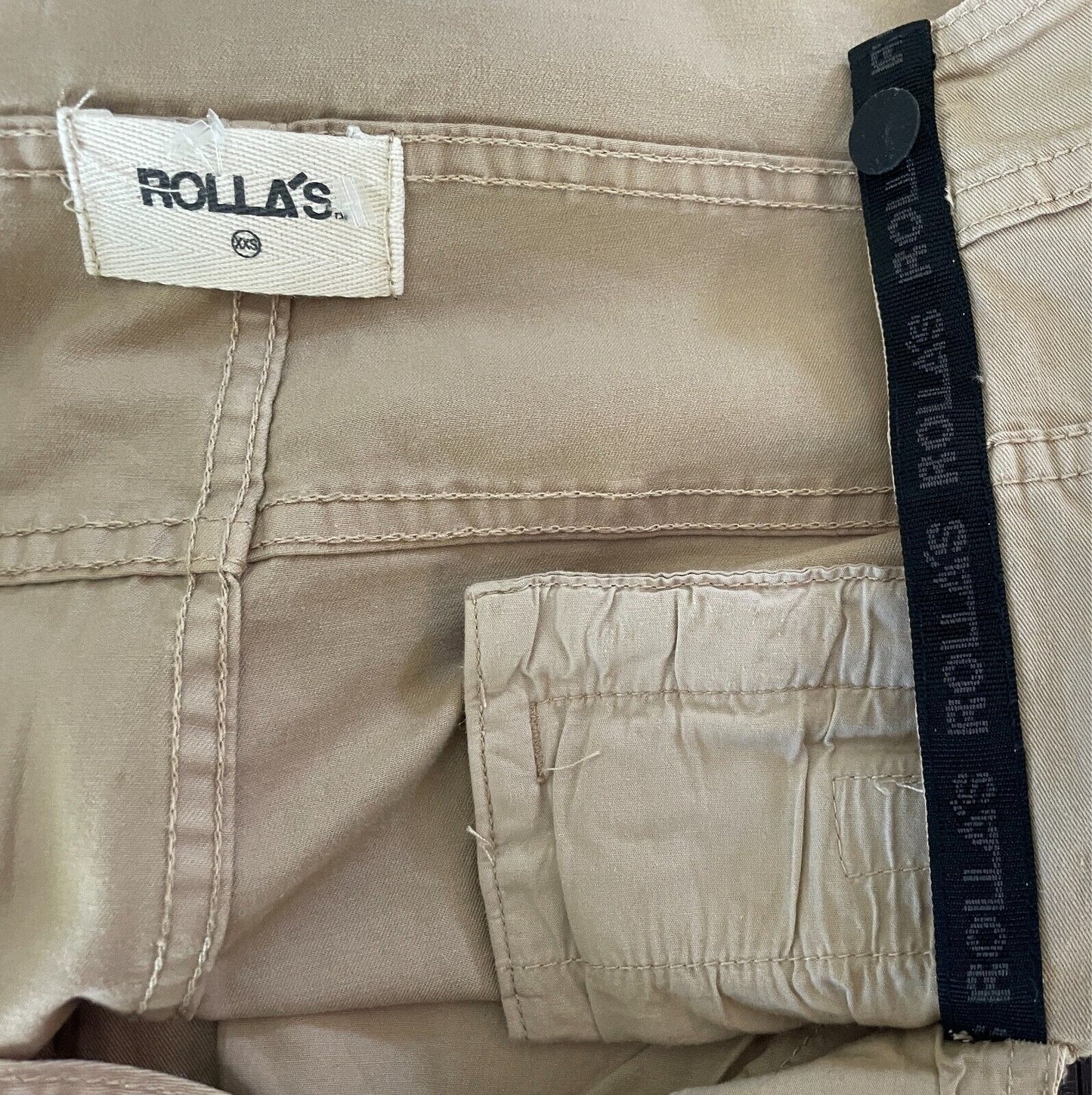 ROLLA'S Overalls Latte Tradies Style Size XXS 6 Full Length pockets ROLLAS
