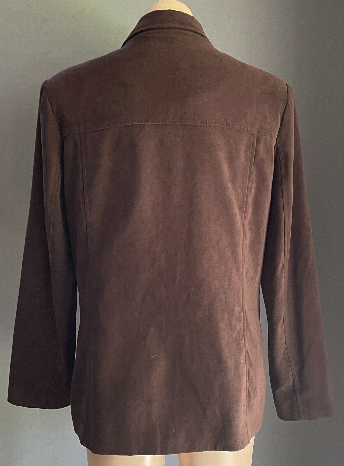 KATIES Coat Single Breasted Jacket Brown Full Sleeve Ladies Size 14