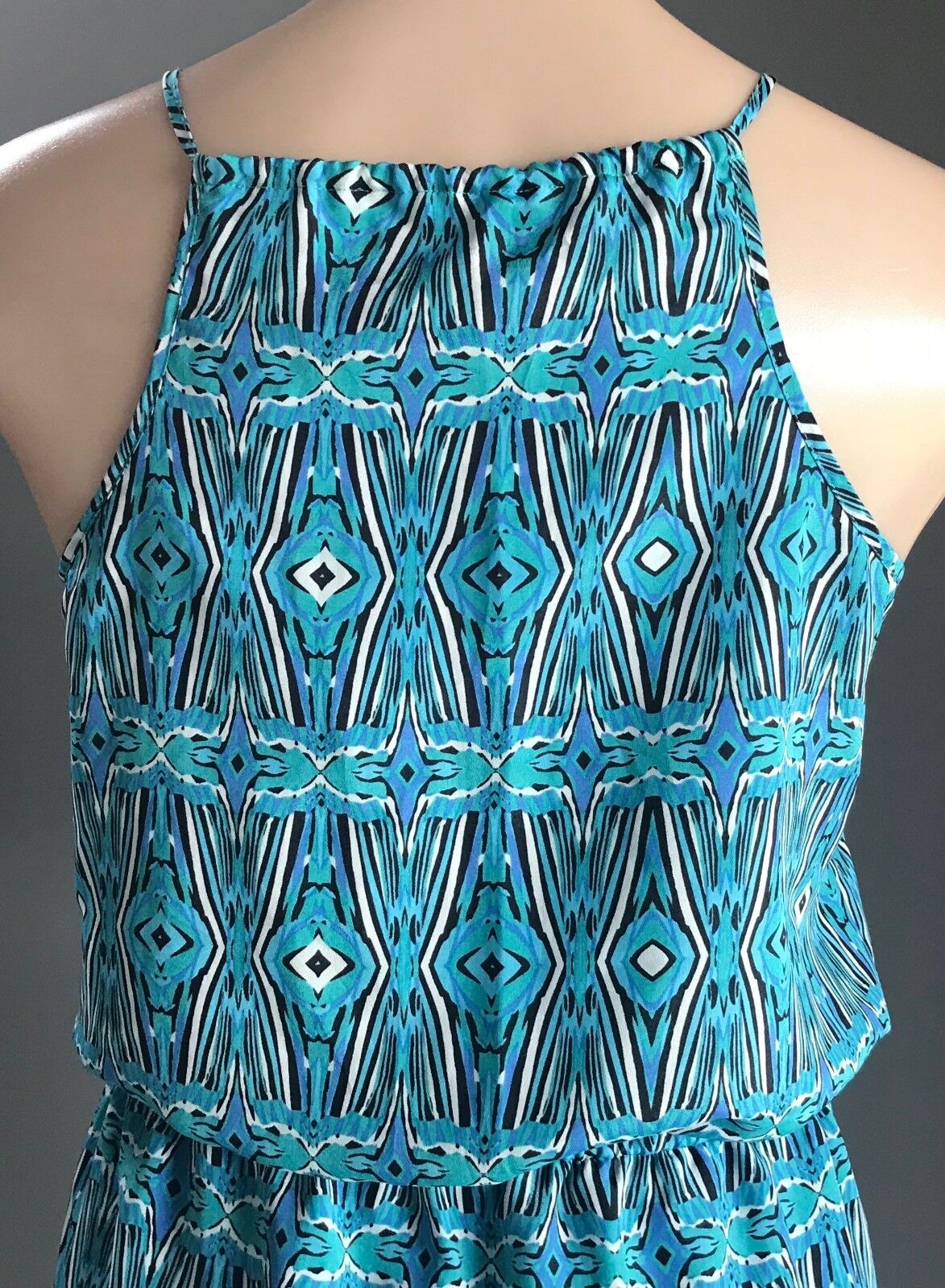 FOREVER 21 Dress MultiColoured Geo Print Sleeveless Ladies Size M 10 12 NEW