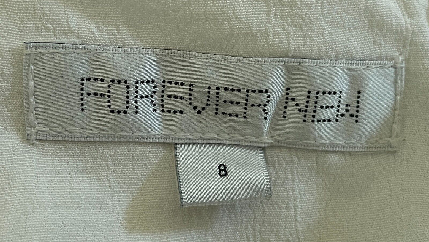FOREVER NEW A-Line Dress Off White Long Lace Sleeves Size 8 Short Length