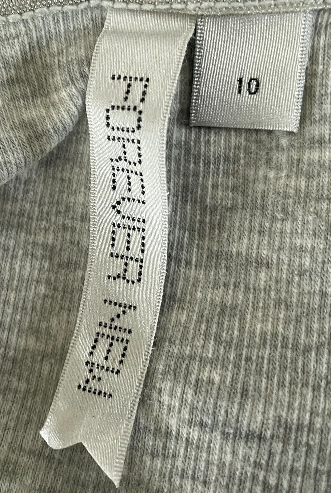 FOREVER NEW Stretch Cami Grey Marl Top Size 10 Pearl & Crystal Trim Adjustable