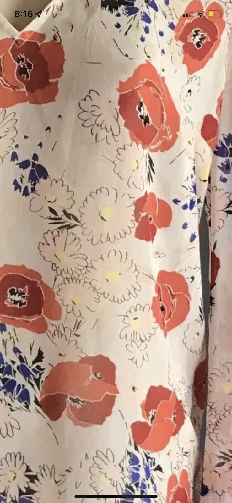 SPORTSGIRL Top Blouse Blush Pink Floral w Neck Tie Sheer Bell Sleeve 8 10 NEW