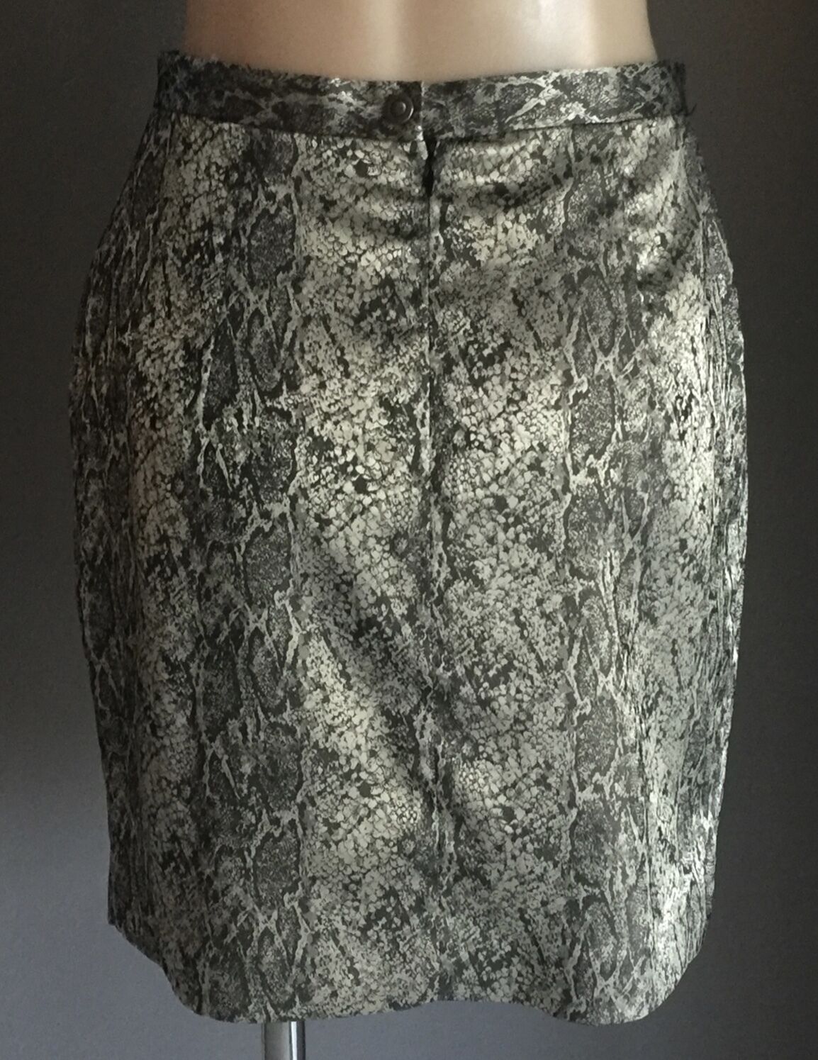 EVENTS Skirt Grey & Taupe Snake Print Straight Pencil Short Skirt Size 12 NEW