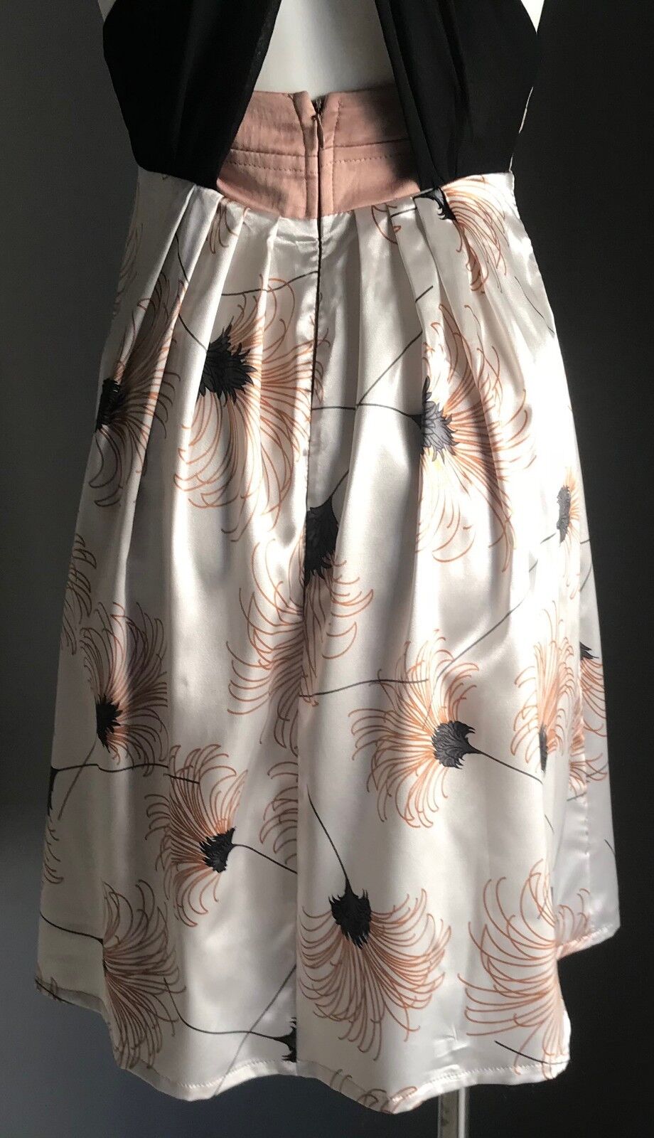 COOPER ST Dress Black White Bronze Empire Waist Racer Back Frock Ladies Size 6 8