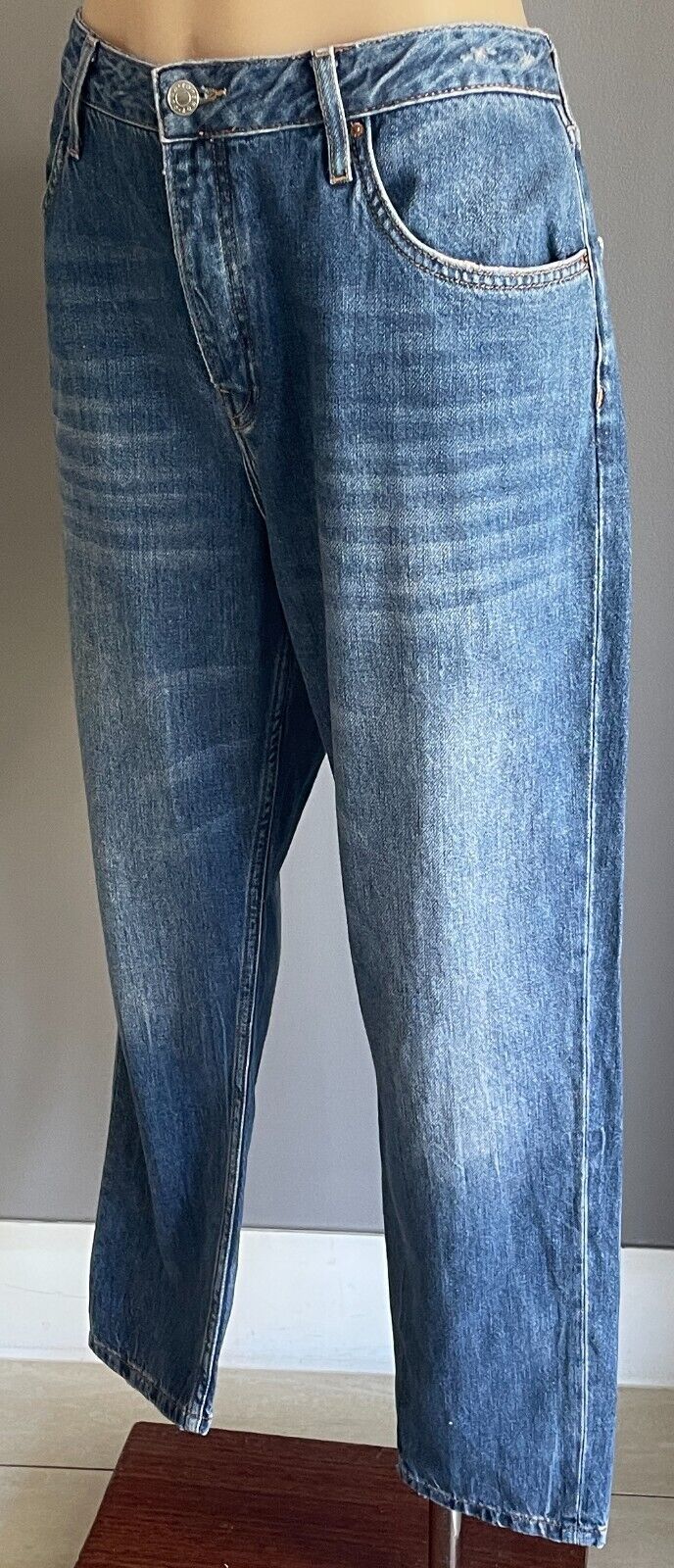 TOPSHOP Jeans Moto Hayden Size 14 Boyfriend Blue Denim Ladies Size W32 L32