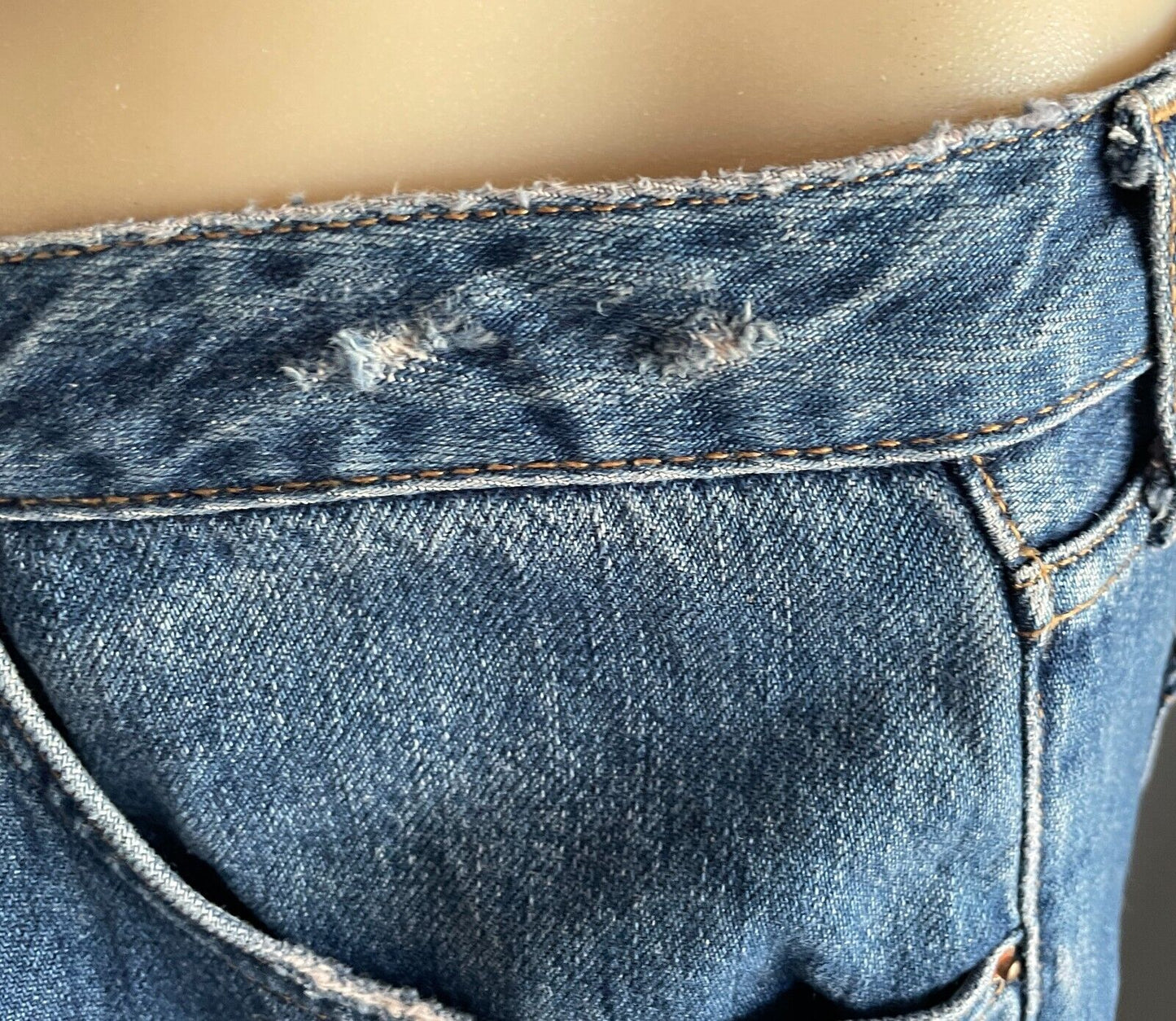 TOPSHOP Jeans Moto Hayden Size 14 Boyfriend Blue Denim Ladies Size W32 L32