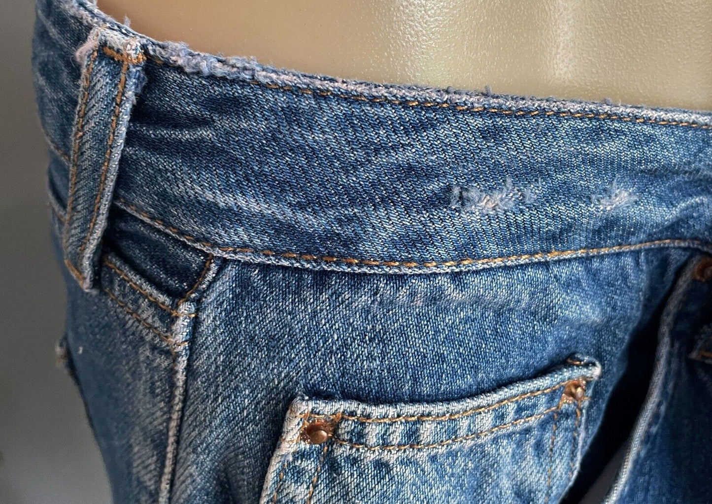 TOPSHOP Jeans Moto Hayden Size 14 Boyfriend Blue Denim Ladies Size W32 L32