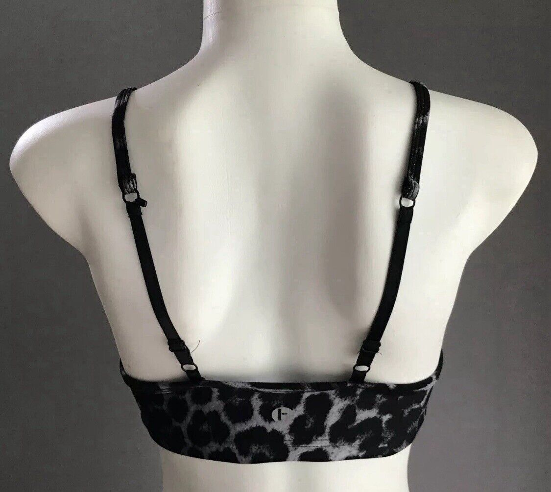 COTTON ON Crop Top Grey & Black Animal Print Ladies Size XS 8 NEW