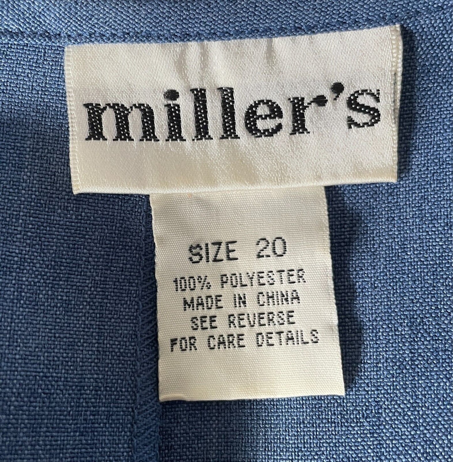 MILLERS Cami Top Blue Sleeveless Round Neck Blouse Tank Plus Size 20