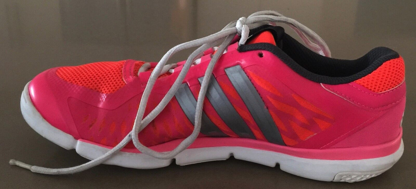 ADIDAS Sneakers Pink & Orange Trainers Runners Ladies Size US 8.5 UK 7 Shoes