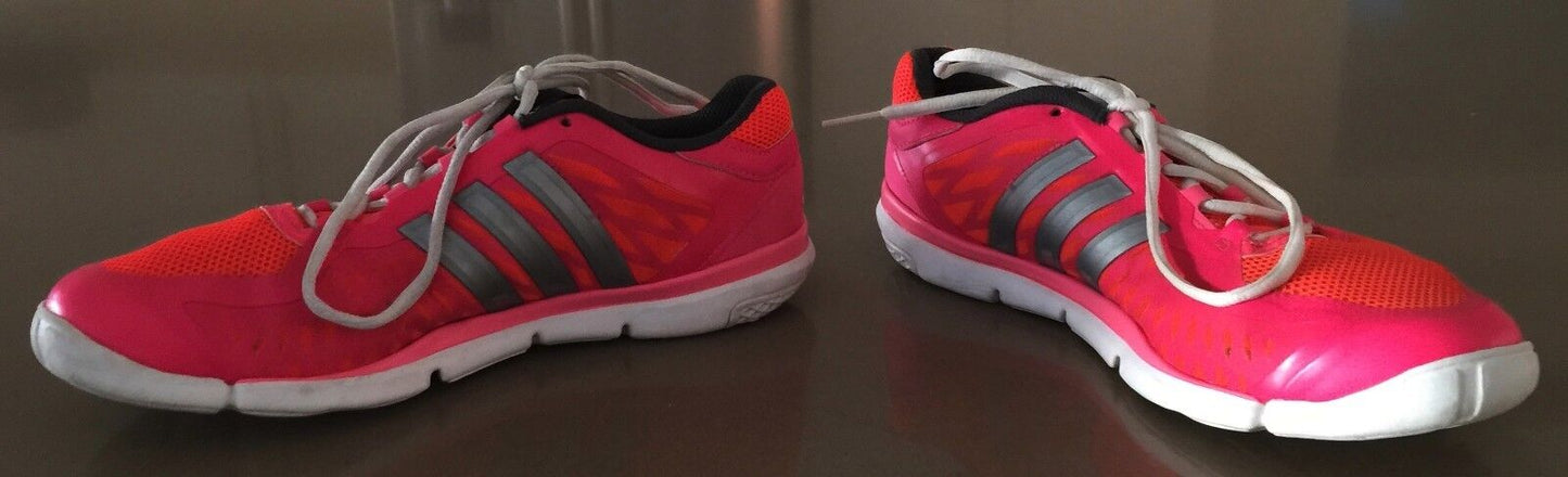 ADIDAS Sneakers Pink & Orange Trainers Runners Ladies Size US 8.5 UK 7 Shoes