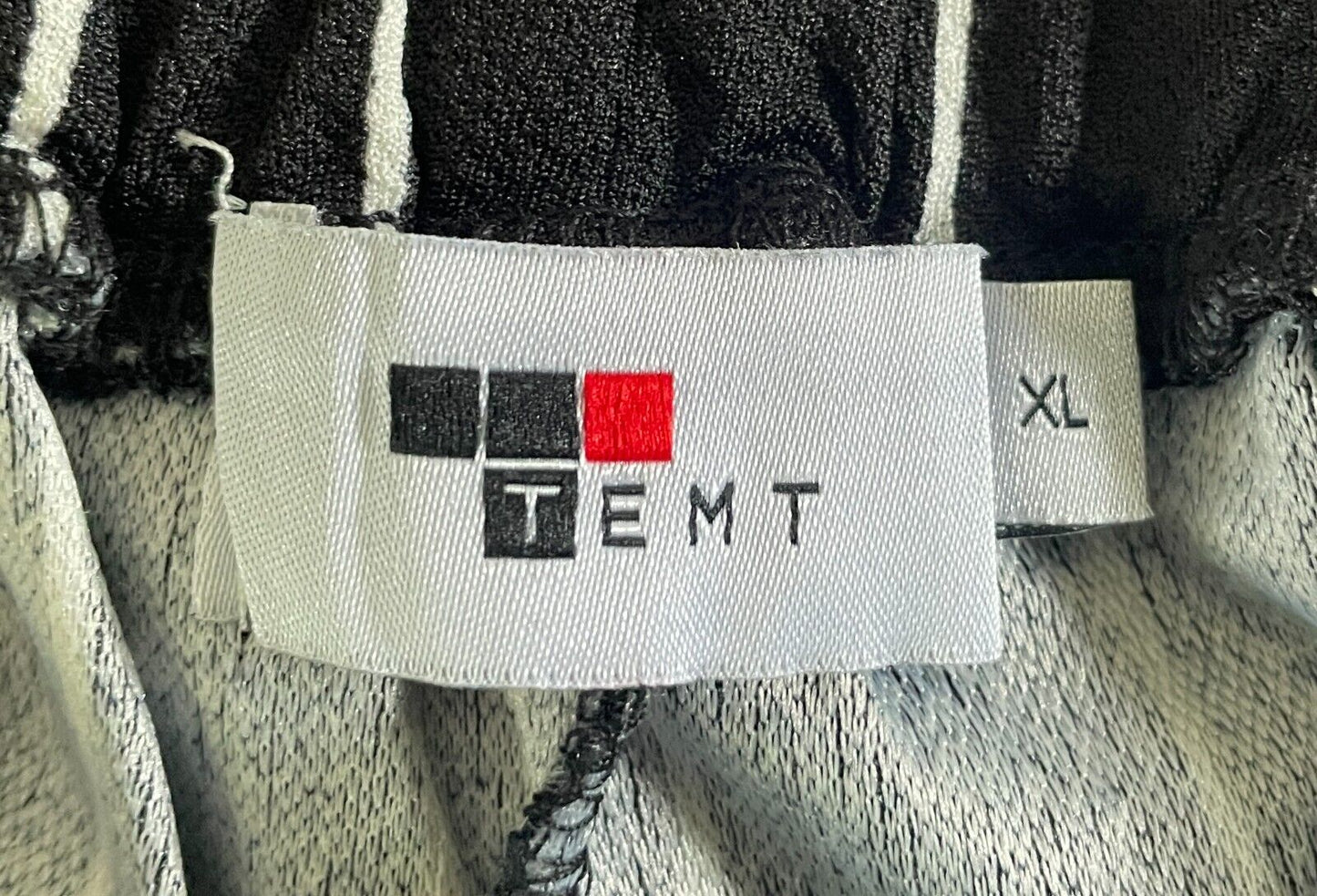 TEMT Pants Black White Stripe Wide Leg Cropped Stretch Size XL 81 cm Waist NEW