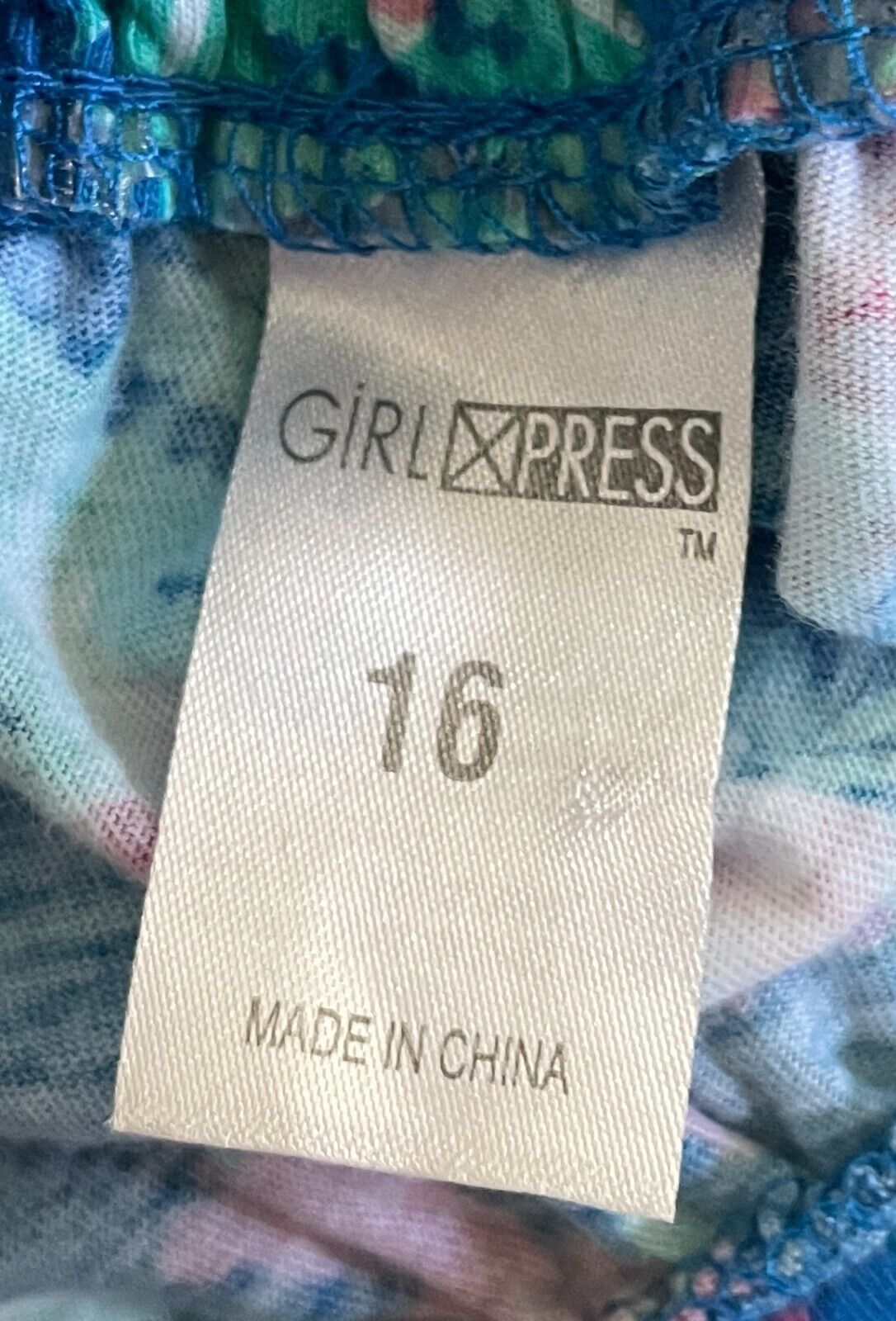 GIRL XPRESS Strapless Top Babydoll Bright MultiColoured Floral Print Size 16