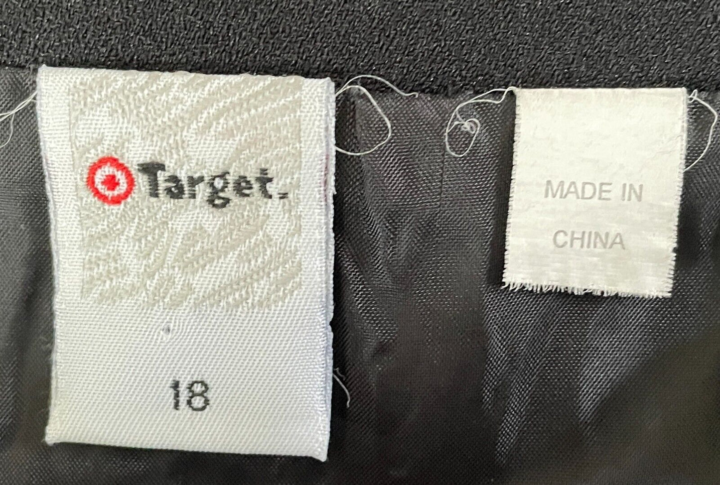 TARGET Skirt Black Straight Midi Partial Elastic Waist Size 18 Slit Front NEW