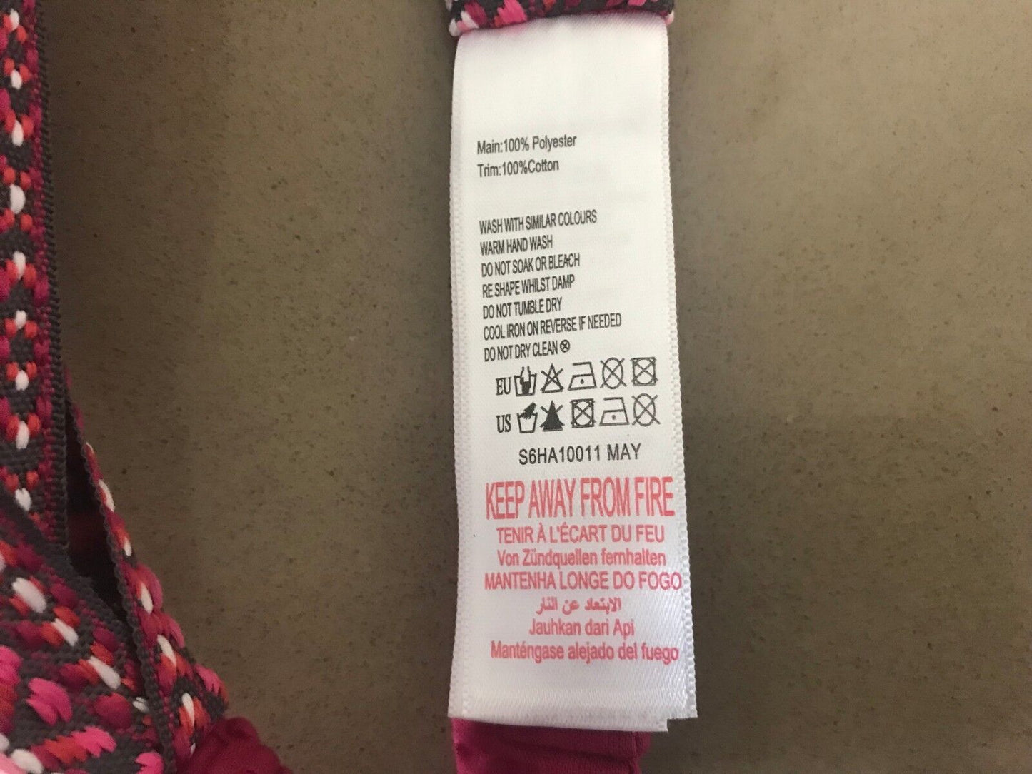 HEADBAND Shades of Pink Grey & White Print Knot Fit 60cm Head Hair Band NEW