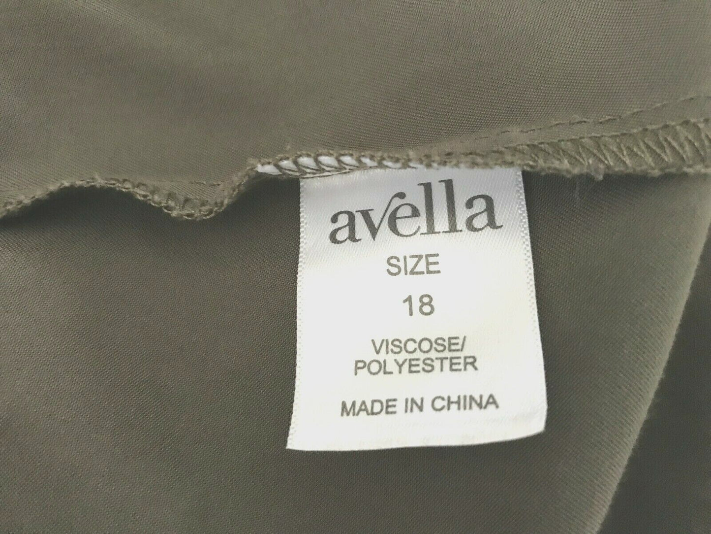 AVELLA Anorak Khaki Soft Drawstring Waist Jacket Hooded Ladies Plus Size 18