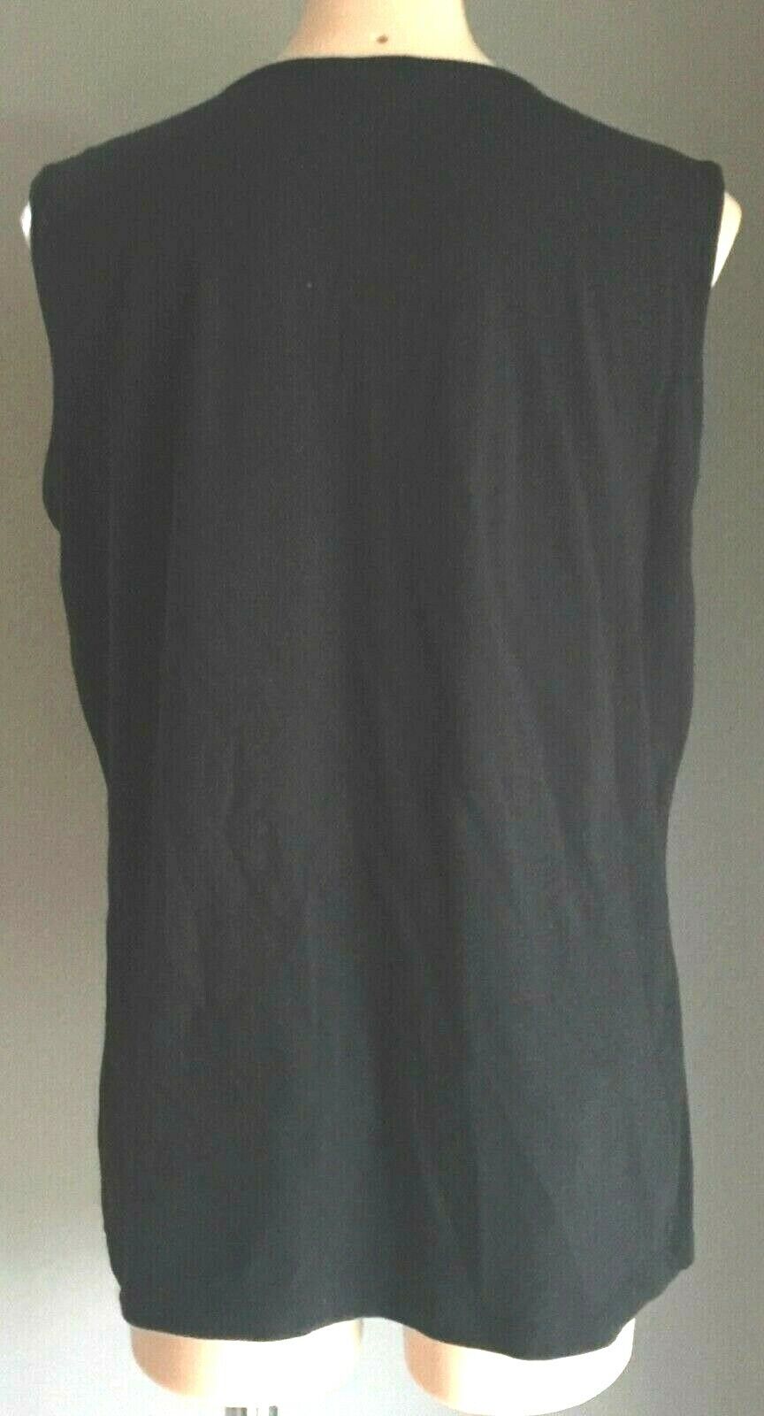 AVELLA Tank Top Basic Stretch Camisole Singet Black Ladies Plus Size 20