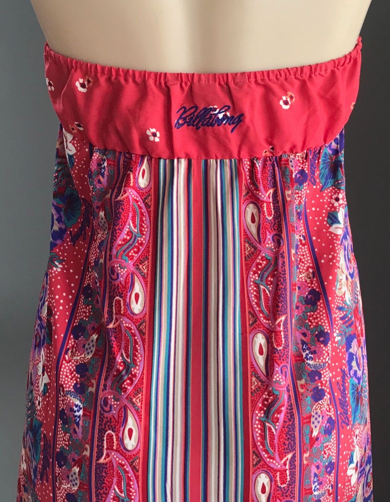 BILLABONG Pink White Blue Purple Halter Neck Ladies Size 8 10 NEW