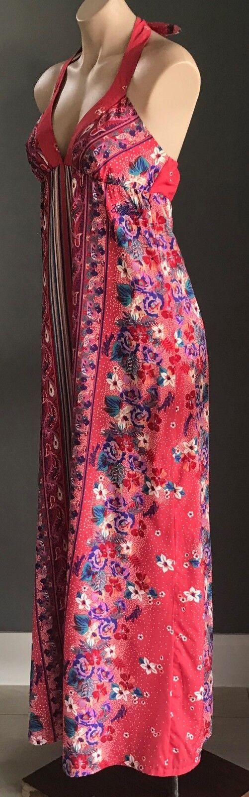 BILLABONG Pink White Blue Purple Halter Neck Ladies Size 8 10 NEW