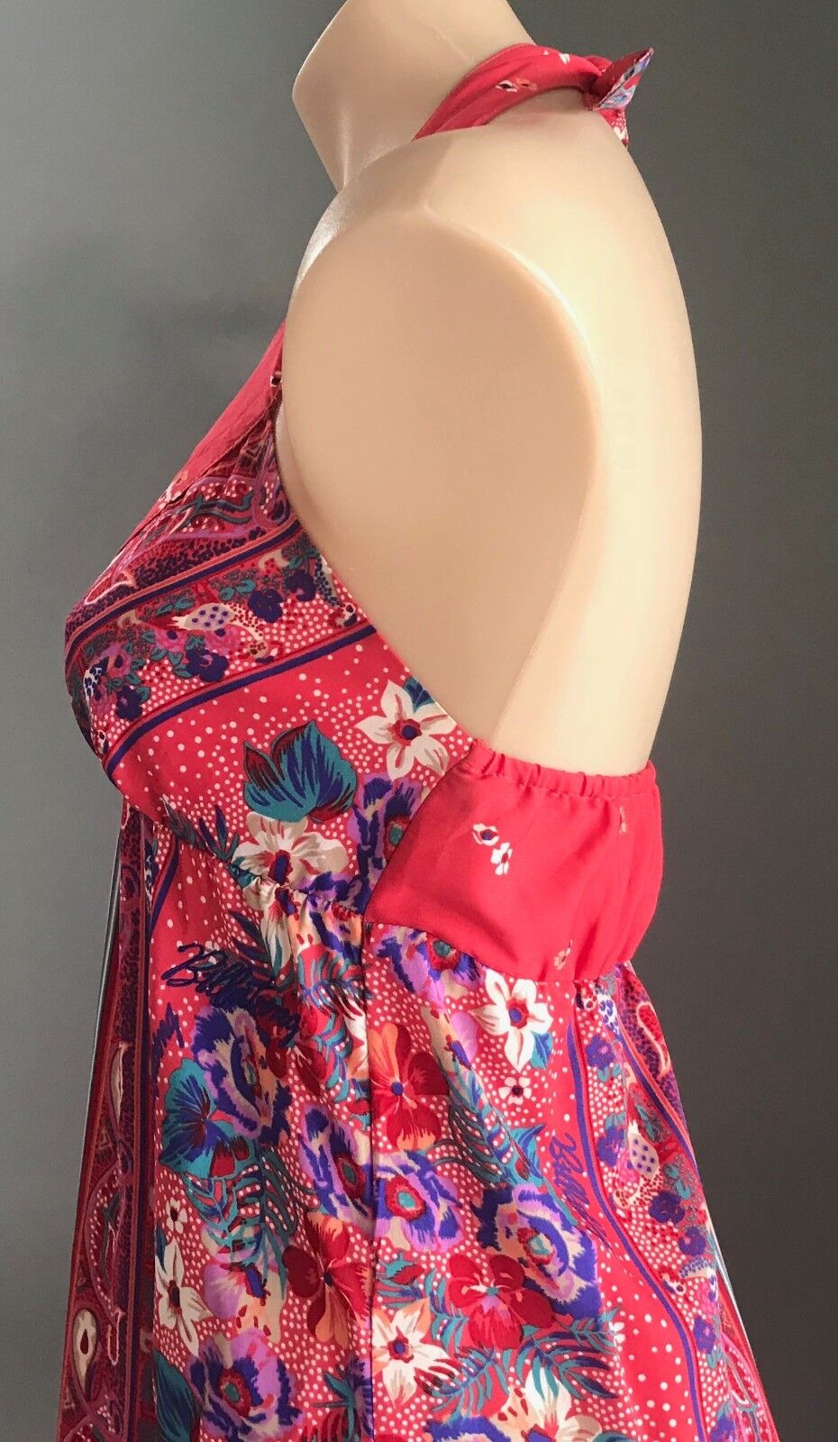 BILLABONG Pink White Blue Purple Halter Neck Ladies Size 8 10 NEW