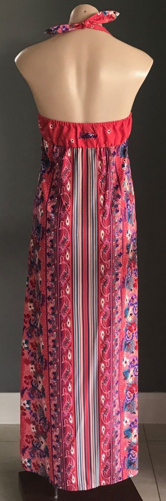 BILLABONG Pink White Blue Purple Halter Neck Ladies Size 8 10 NEW