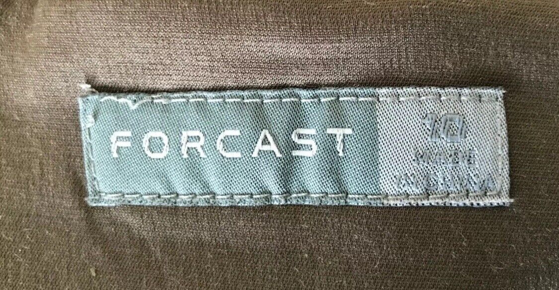 FORCAST Skirt Brown Pencil Peplum Waist Knee Length Ladies Size 10 w Belt NEW