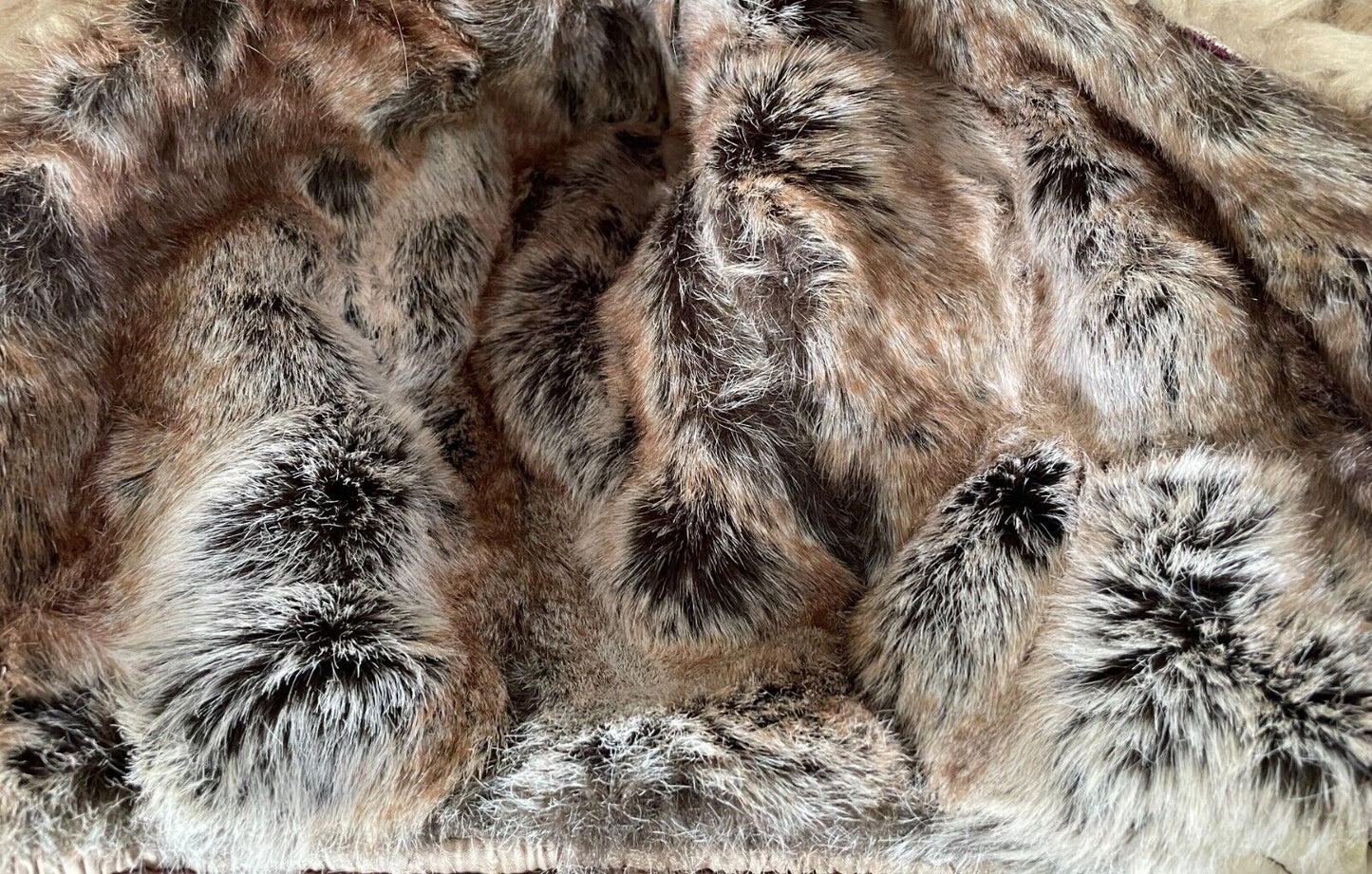 MOOKS Jacket Burgundy Bomber Long Sleeve Faux Fur Hoodie High Neck Size S 10