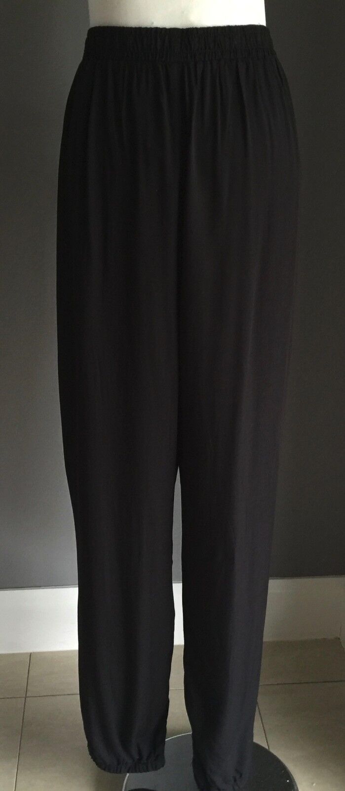 ED.IT.ED PLUS Pants Black Lounge Style Relaxed w Zip Detail Plus Size 18 NEW