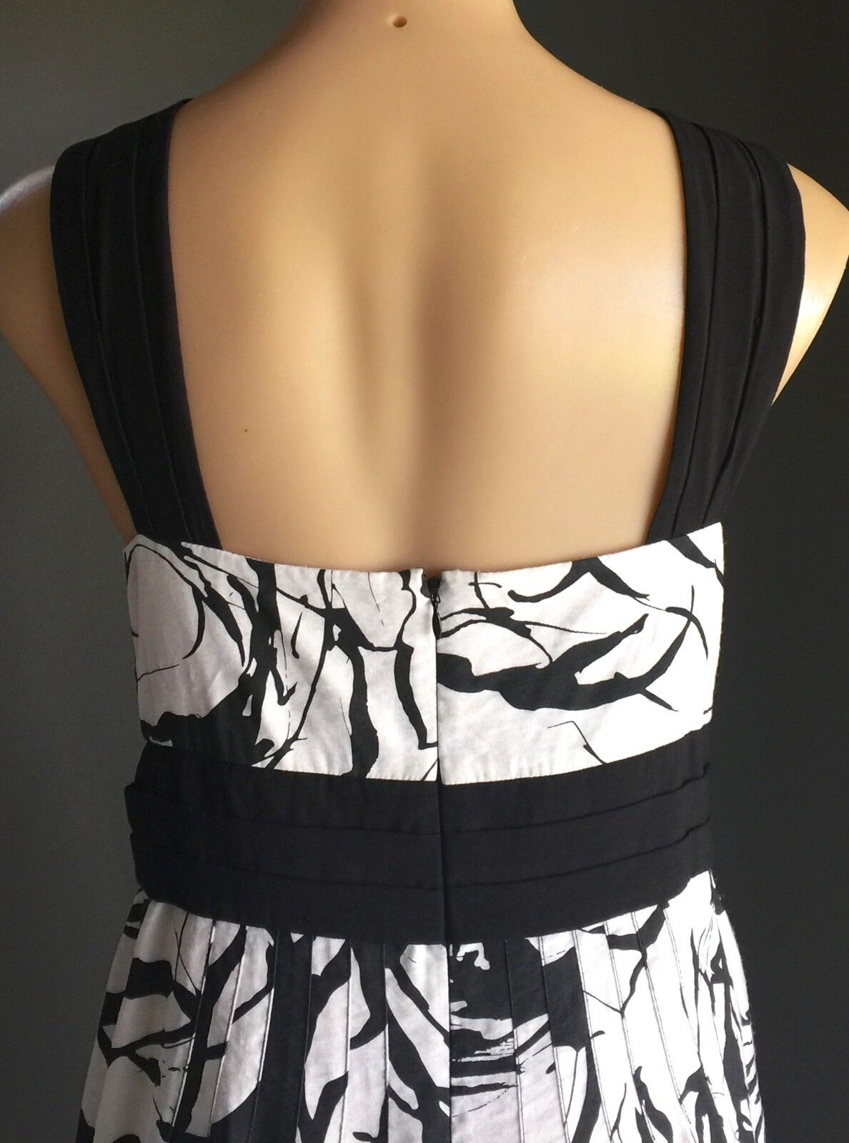 DOLINA EXCLUSIVE Dress Empire Waist Black & White Ladies Size 16 Rare NEW